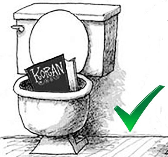 toilet koran... not smart.